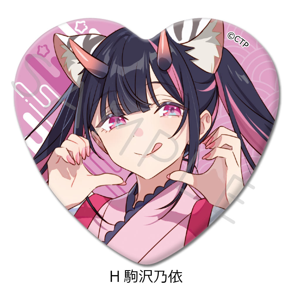 予約商品】『超かぐや姫！』 ハート型缶バッジ H(駒沢乃依) – 『超